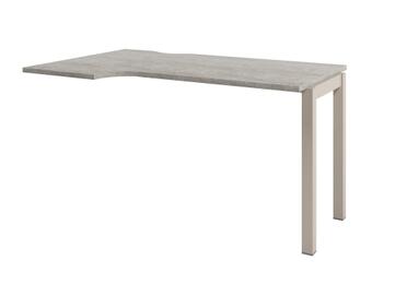 Офисная мебель Solution Стол эргономичный на металлокаркасе средняя секция D-512 левый Бетон Чефалу/Кашемир 1400x880x750