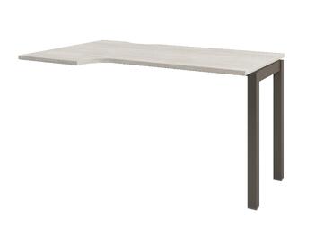 Офисная мебель Solution Стол эргономичный на металлокаркасе средняя секция D-512 левый Акация Морава/Трюфель 1400x880x750