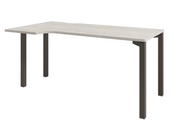 Офисная мебель Solution Стол эргономичный на металлокаркасе начальная секция D-521 левый Акация Морава/Трюфель 1600x880x750
