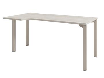 Офисная мебель Solution Стол эргономичный на металлокаркасе начальная секция D-521 левый Акация Морава/Кашемир 1600x880x750
