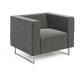 Кресло мягкое Chairman ВЕНТА Рогожка Scandinavia Dk. Grey (Темно-серая) 850х750х680