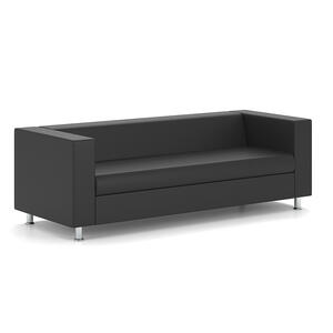 Кресло мягкое Chairman АЛЕКТО Экокожа Euroline 9100 (Черная) 890х850х700
