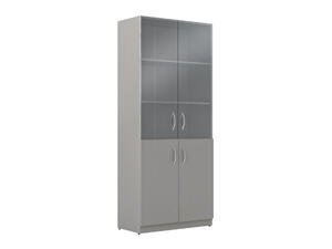 Офисная мебель Simple Шкаф комбинированный со стеклом SR-5W.2 Легно светлый 770х375х1817