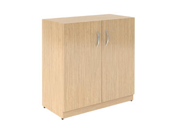 Офисная мебель Simple Шкаф широкий низкий с дверями SR-2W.1 Легно светлый 770х375х790