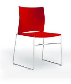 Конференц-кресло Web 2 (хром) Web/ базовая комплектация Пластик red 480x525x480