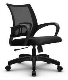 Офисное кресло SU-CS-9/подл.106/осн.001 (топ-ган) сетка/ткань-сетка, черный