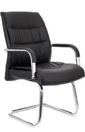Конференц-кресло Bond CF (EC-333A CF PU Black) Экокожа Черная