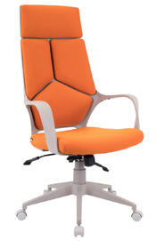 Кресло руководителя Trio Grey TM (EP Trio grey T orange f) Ткань Оранжевая