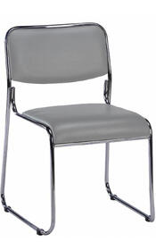 Конференц-кресло Fix Chrome (EP-Fix Chrome PU Grey) Экокожа Серая
