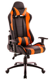 Геймерское кресло Lotus S2 (EP-lotus s2 eco black/orange) Экокожа Оранжевая