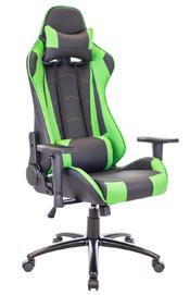Геймерское кресло Lotus S9 (Lotus S9 Green) Экокожа Зеленая