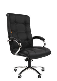 Офисное кресло Chairman 424 Россия нат.кожа/экокожа черная N