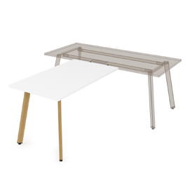 Офисная мебель Arredo Брифинг-приставка 10БП.107 Белый премиум/Iron wood 1000х700х750