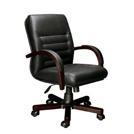 Офисное кресло Myra B (MYR18520021) Кожа черная/задняя часть спинки искус. кожа черная 510x500x1020