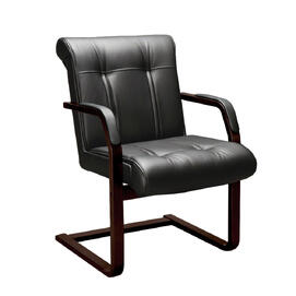 Конференц-кресло Paris C (PRS5230021) Кожа черная/задняя часть спинки искус. кожа черная 550x540x900