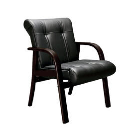 Конференц-кресло Paris D (PRS5240021) Кожа черная/задняя часть спинки искус. кожа черная 550x540x900