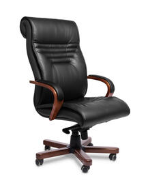Кресло руководителя Basel A Кожа черная 1120x500x690