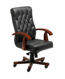 Кресло офисное Darwin B Кожа черная 1120x500x690