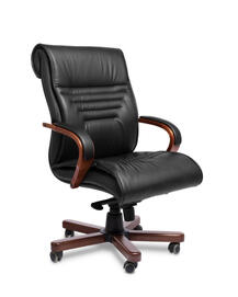 Кресло офисное Basel B Кожа черная 970x500x670