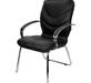 Стул офисный Leeds Chrome D Кожа черная 970x500x670