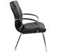 Стул офисный Leeds Chrome D Кожа черная 970x500x670