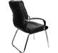 Стул офисный Leeds Chrome D Кожа черная 970x500x670
