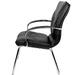 Стул офисный Leeds Chrome D Кожа черная 970x500x670