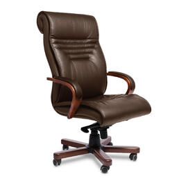 Кресло руководителя Basel A Кожа коричневая 1120x520x690