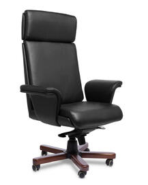 Кресло руководителя Split A Кожа черная 1130x560x830