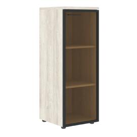 Офисная мебель Xten Шкаф колонка со стеклянной дверью в алюминиевой раме правый XMC 42.7.1(R) Сосна Эдмонт 432x432x1190
