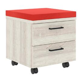 Офисная мебель Xten Тумба мобильная (подушка красная) XMC-2D.1A Сосна Эдмонт/Красный 465x465x520