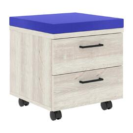 Офисная мебель Xten Тумба мобильная (подушка синяя) XMC-2D.1A Сосна Эдмонт/Синий 465x465x520