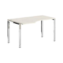 Офисная мебель Xten Gloss Стол эргономичный XGCET 149.1(L) Сосна Эдмонт/Нержавейка полированная 1400x900x750