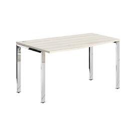 Офисная мебель Xten Gloss Стол эргономичный XGCT 149.1(L) Сосна Эдмонт/Нержавейка полированная 1400x900x750