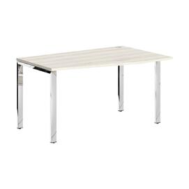 Офисная мебель Xten Gloss Стол эргономичный XGCT 149.1(R) Сосна Эдмонт/Нержавейка полированная 1400x900x750
