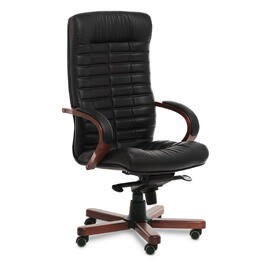Кресло руководителя Orion wood A Кожа черная 650x720x