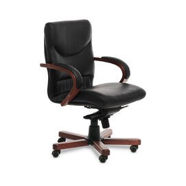 Конференц-кресло Swing B Кожа черная 650x720x