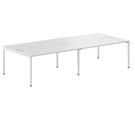 Офисная мебель Xten-S Стол 4-х местный XWST 3214 Белый/Белый 3200x1406x750