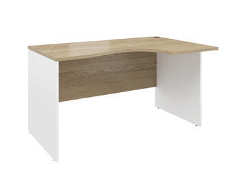 Офисная мебель Alba Cтол эргономичный левый AL-1.4L Дуб Нельсон/Белый 1380x880x750