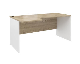 Офисная мебель Alba Cтол эргономичный правый AL-1.5R Дуб Нельсон/Белый 1580x880x750