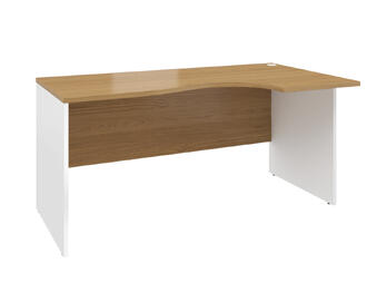 Офисная мебель Alba Cтол эргономичный левый AL-1.5L Дуб Сантана/Белый 1580x880x750