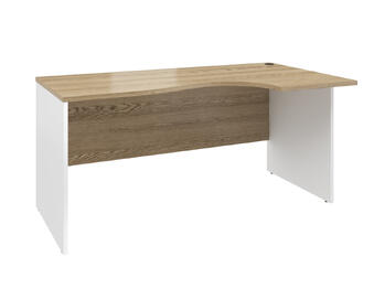 Офисная мебель Alba Cтол эргономичный левый AL-1.5L Дуб Нельсон/Белый 1580x880x750