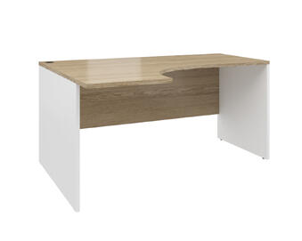 Офисная мебель Alba Cтол эргономичный правый AL-1.6R Дуб Нельсон/Белый 1580x1180x750