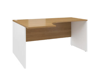 Офисная мебель Alba Cтол эргономичный правый AL-1.6R Дуб Сантана/Белый 1580x1180x750