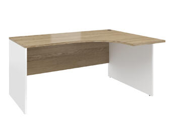 Офисная мебель Alba Cтол эргономичный левый AL-1.6L Дуб Нельсон/Белый 1580x1180x750