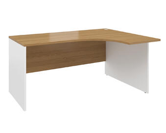 Офисная мебель Alba Cтол эргономичный левый AL-1.6L Дуб Сантана/Белый 1580x1180x750