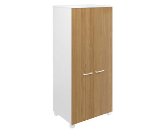 Офисная мебель Alba Шкаф для одежды глубокий AL-2.10 Дуб Сантана/Белый 800x600x1815