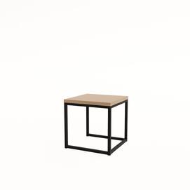 Стол журнальный квадратный маленький SMALL LOGIC Mokko/Черный 400x400x400