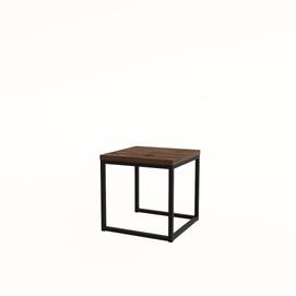Стол журнальный квадратный маленький SMALL LOGIC Брауни/Черный 400x400x400