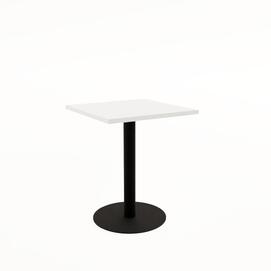 Стол обеденный квадратный CUBE Белый/Черный 600x600x740
